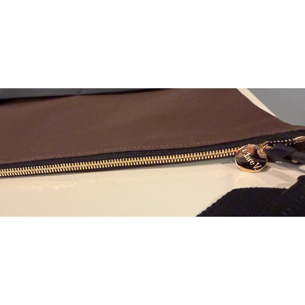 NWT Clare V. Sophie Canvas Leather Tote - Picture 11 of 14